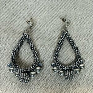 Sassy Jones Silver Teardrop Earrings